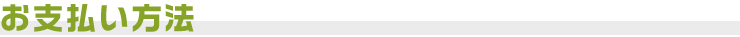 お支払い方法